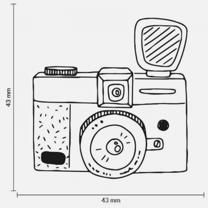 Stampila Aparat foto, 43x43mm, May&Berry pentru hobby, art&craft, activitati copii [3]
