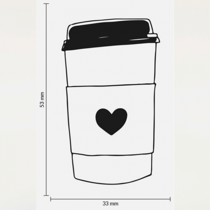 Stampila Pahar de cafea, 53x33mm, May&Berry pentru hobby, art&craft, activitati copii [3]