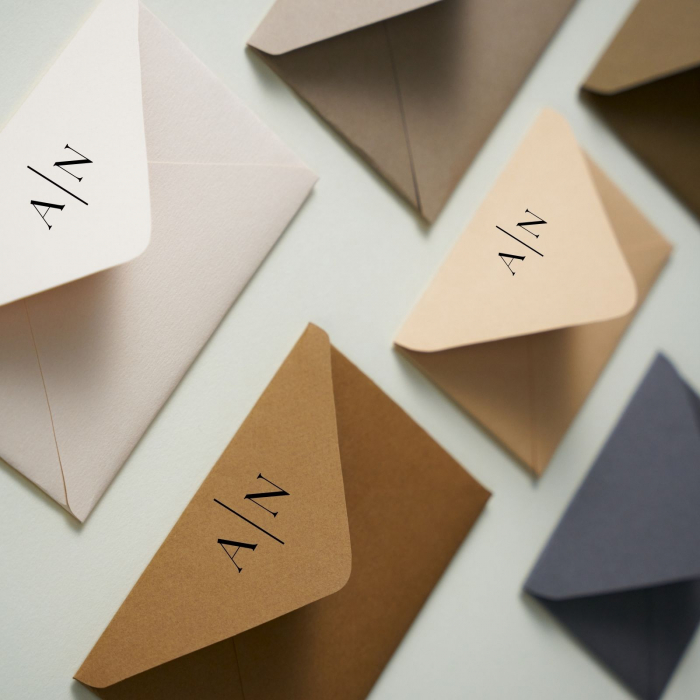 Stampila personalizata pentru invitatii - Initiale minimaliste [2]