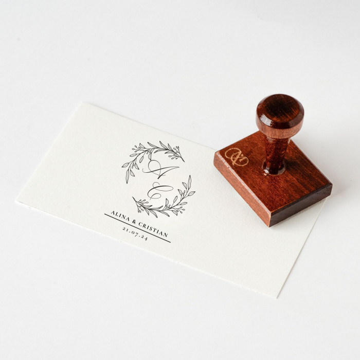 Stampila personalizata pentru invitatii - Coronita [4]