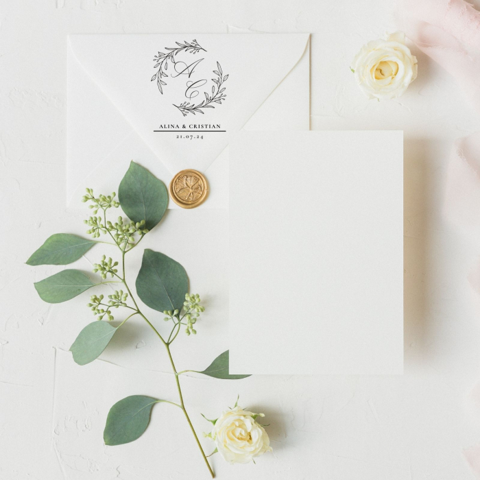 Stampila personalizata pentru invitatii - Coronita [3]