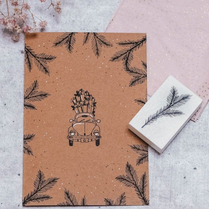 Stampila Ramura de brad, 53x33mm, May&Berry pentru hobby, art&craft, activitati copii [4]