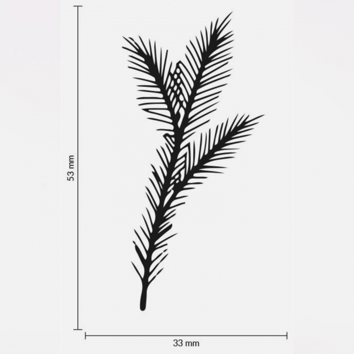 Stampila Ramura de brad, 53x33mm, May&Berry pentru hobby, art&craft, activitati copii [3]
