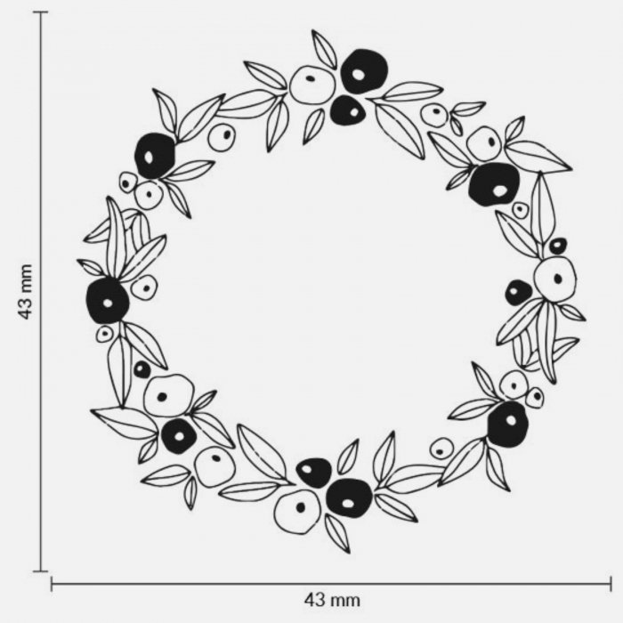 Stampila Coronita cu merisoare,  43x43mm, May&Berry pentru hobby, art&craft, activitati copii [3]