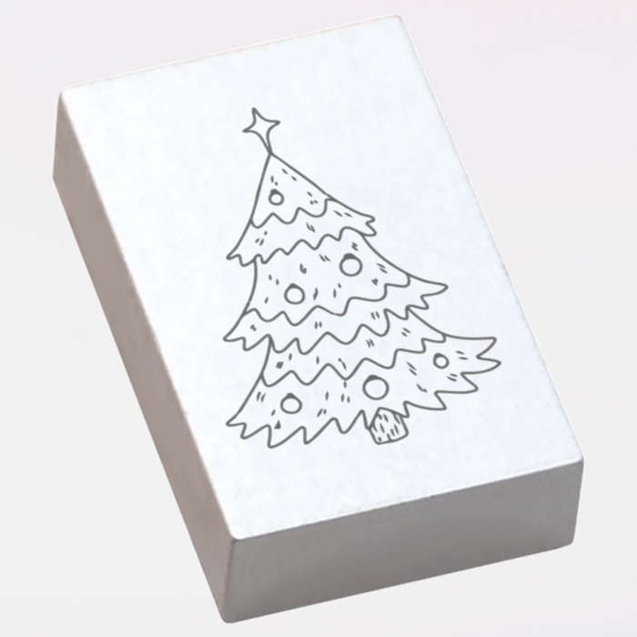 Stampila Brad de craciun impodobit, 53x33mm, May&Berry pentru hobby, art&craft, activitati copii [2]