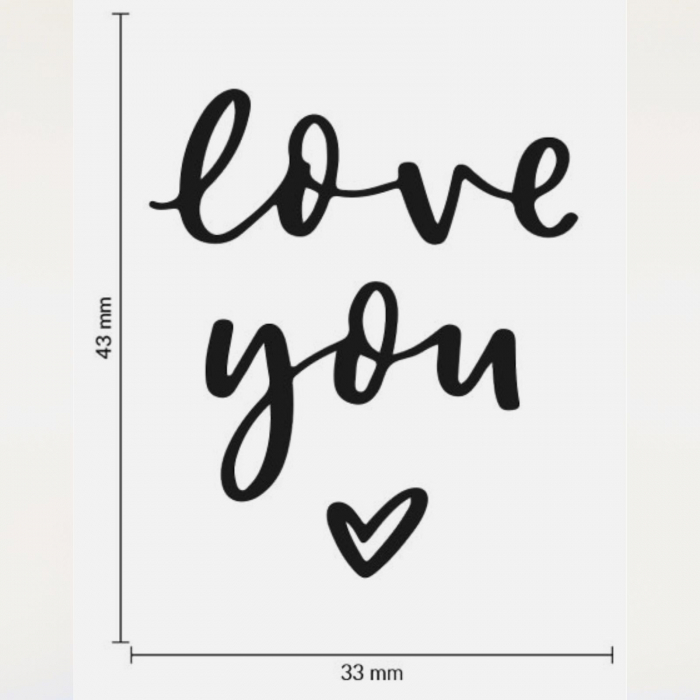 Stampila Love you, 43x33mm, May&Berry pentru hobby, art&craft, activitati copii [3]