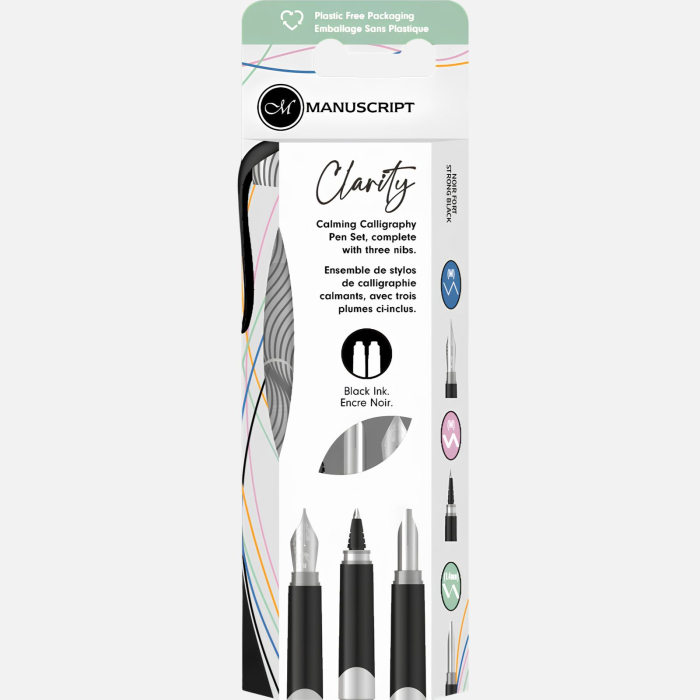 Stilou 3in1 cu 3 penite incluse: M, roller si penita caligrafie, negru - Manuscript [2]