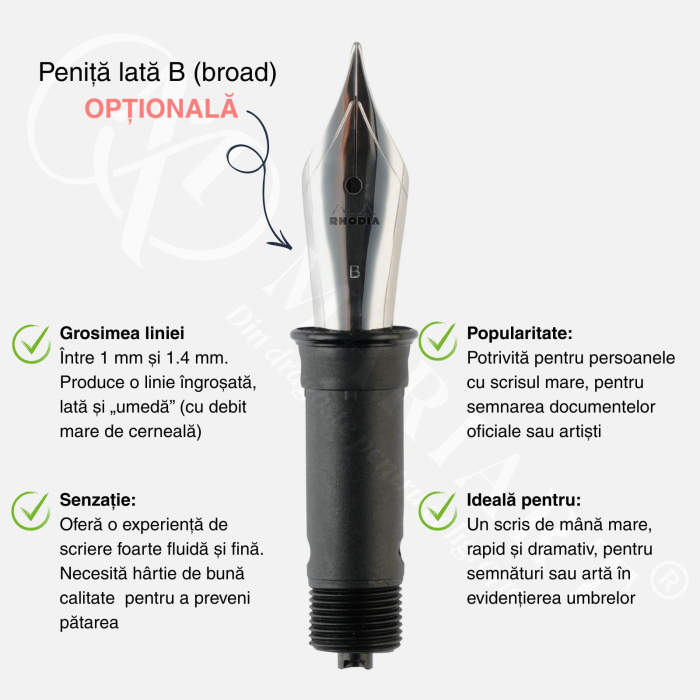 Stilou premium Rhodia, corp metalic, penita iridiu, design hexagonal, convertor inclus, Fountain pen [12]