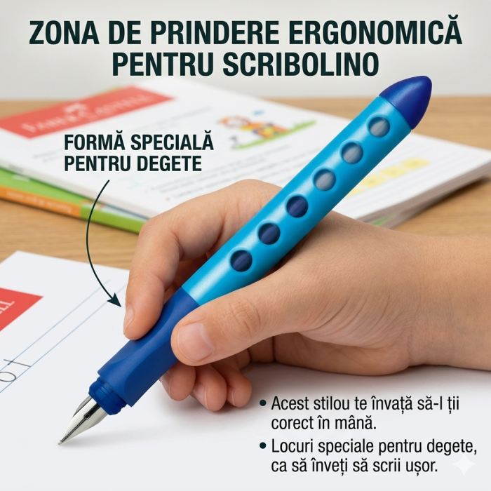 Stilou scolar pentru incepatori, stangaci Scribolino – Faber Castell [3]