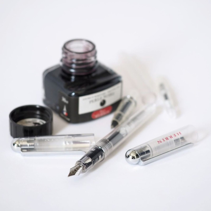 Stilou transparent cu pompita, penita medie M - Jacques Herbin [5]