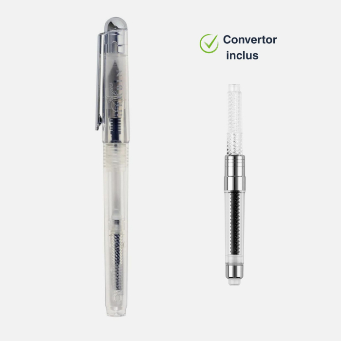 Stilou transparent cu pompita, penita medie M - Jacques Herbin [2]