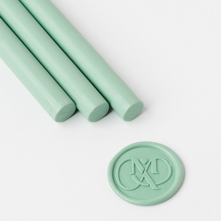 Ceara pentru sigilii - Set 5 batoane de ceara pentru sigilii - Oyster green pastel