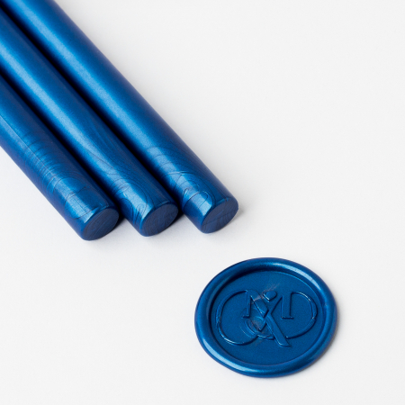 Ceara batoane - Set 5 batoane de ceara pentru sigilii - Albastru regal