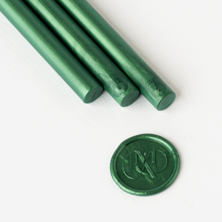 Ceara pentru sigilii - Set 5 batoane de ceara pentru sigilii - Verde smarald