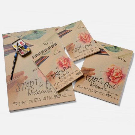 Blocuri de hartie - Bloc desen hartie texturata watercolor, cold press, 240 g/mp, 20 File - SMLT START