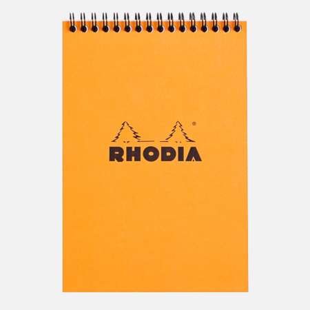 AGENDE SI PLANNERE - Blocnotes Rhodia Classic pentru birou, 80 file, A5, orange - liniatura matematica