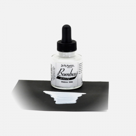 Cerneala caligrafie alba Bombay India Ink White [1]