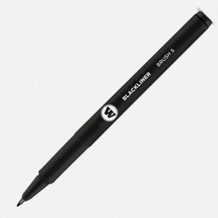 Brush pens - Brush pen, varf pensula, blackliner brush S negru - Molotow