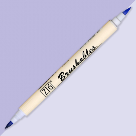 SCRIS DE MANA - Brush pen Kuretake ZIG Brushables, 2 culori in 1 - English Lavender