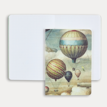 Bomo Art - Caiet notite Bomo Memo M6, Balloons, A5, hartie ivory 90g/mp, 72 pagini