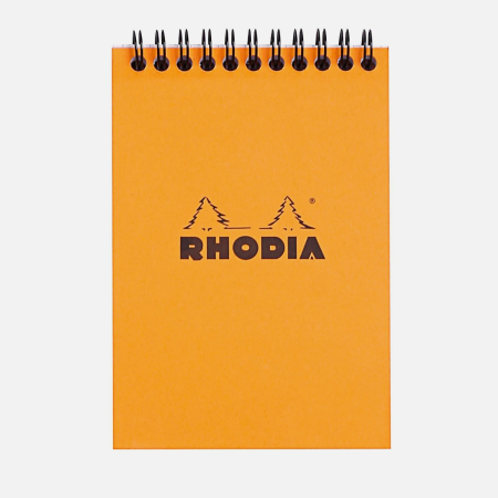 AGENDE SI PLANNERE - Caiet notite Rhodia Classic N13 pentru birou, 80 file, A6, orange, liniatura matematica