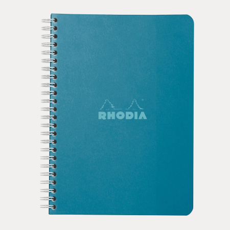 AGENDE SI PLANNERE - Caiet Rhodia Couleurs turcoaz inchis, Peacock, A5 cu spirala, 60 file, hartie fina Clairefontaine 80 g/mp,