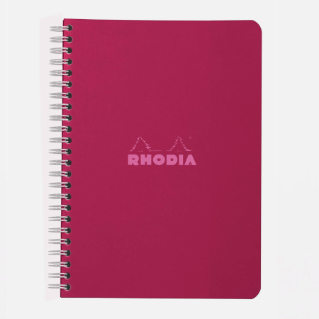 AGENDE SI PLANNERE - Caiet Rhodia Couleurs violet, Plum, A5 cu spirala, 60 file, hartie fina Clairefontaine 80 g/mp