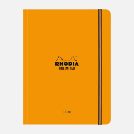 AGENDE SI PLANNERE - Caiet Rhodia Unlimited pentru notite si organizare, 60 file, A5+, orange - liniatura matematica