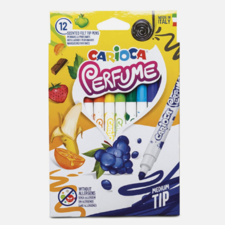 Carioci - Carioci parfumate Carioca Perfume 12 culori lavabile cu arome fructate, carioci senzoriale pentru copii