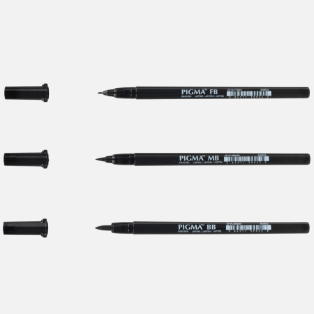 Brush pens - Carioci Sakura Pigma brush pen - fine, medium, bold