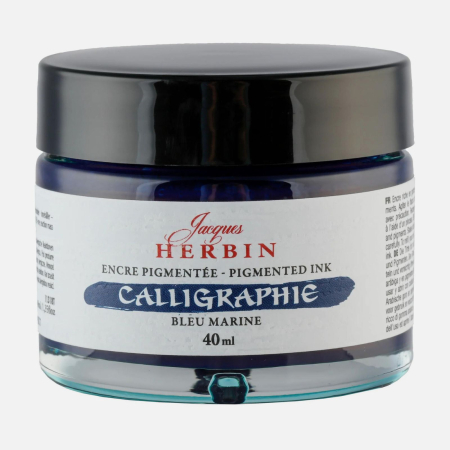 Jacques Herbin - Cerneala albastra pentru caligrafie, Bleu Marine  -  Jacques Herbin, 40 ml