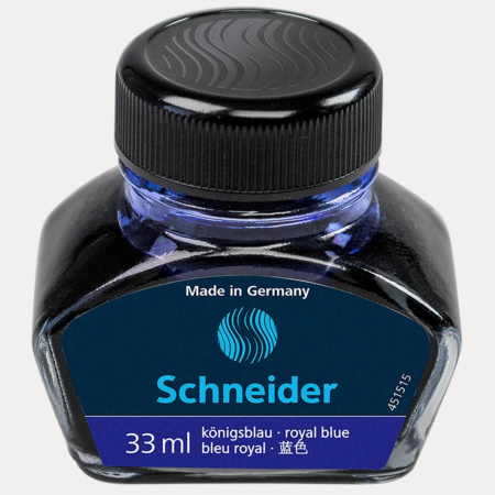 Cerneala calimara - Cerneala albastra Schneider 33 ml, calimara pentru stilou cu convertor
