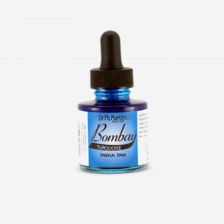 Dr. Ph. Martin's - Cerneala turcoaz caligrafie - Bombay India Ink Turquoise (20BY)