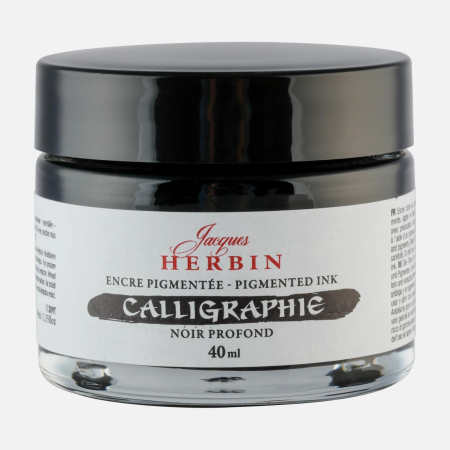 Jacques Herbin - Cerneala neagra pentru caligrafie, Noir profond  -  Jacques Herbin, 40 ml