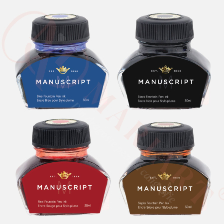 Cerneala calimara - Cerneala pentru stilou cu convertor, 30 ml, diverse culori - Manuscript