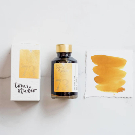 Cerneala calimara - Cerneala aurie premium pentru stilou si caligrafie, Gold Lustre , 50ml -  Tom’s Studio
