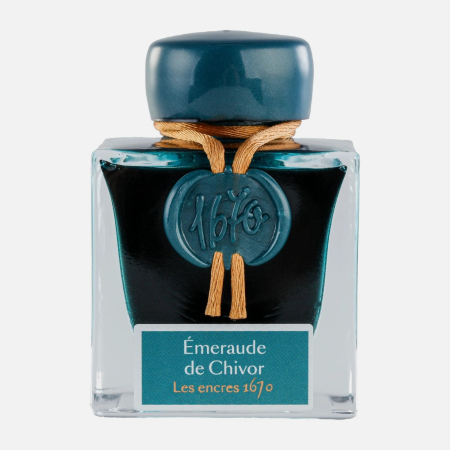 Cerneala calimara - Cerneala sidefata stilou, Jacques Herbin 1670 - Fuchsia de Magellan, 50 ml, Editie aniversara