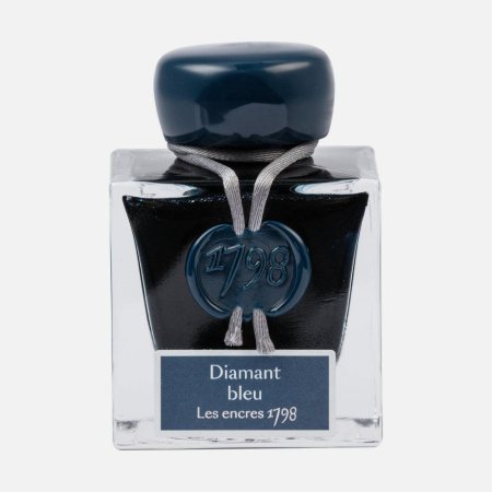 Cerneala calimara - Cerneala sidefata stilou, Jacques Herbin 1798 - Diamant Bleu, 50 ml, Editie aniversara