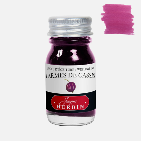 Cerneala calimara - Cerneala violet pentru stilou Jacques Herbin Larmes de cassis (Blackcurrant) 10 ml - La Perle des Encres
