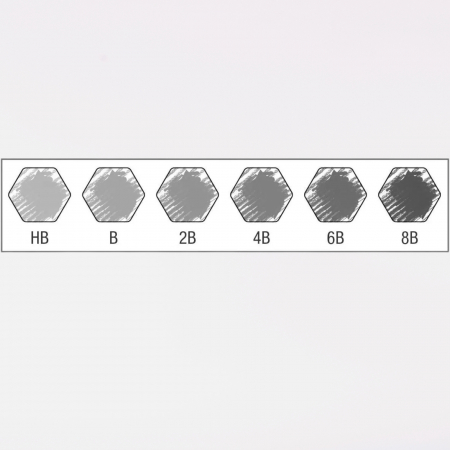 Set 6 creioane grafit, Castell 9000 - Faber Castell [2]