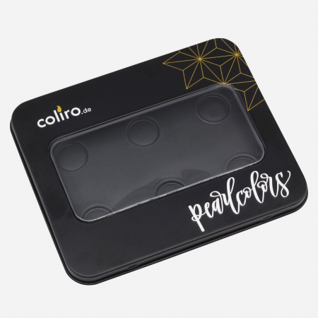 Coliro Finetec - Cutie metalica - pentru 6 acuarele perlate