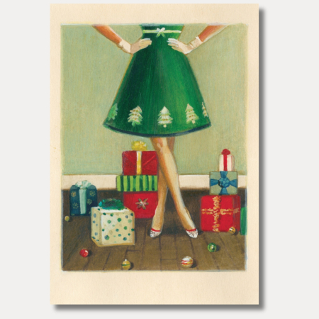 ETICHETE CADOU - Eticheta de cadou cu plic Bomo Art, model Christmas Style, hartie 350 g/mp, 52 x 75 mm