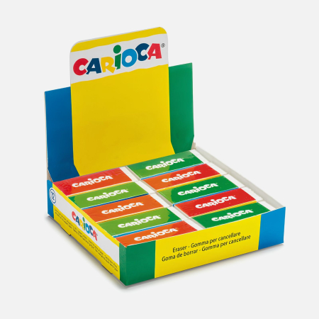 ASCUTITOARE, RADIERE SI ACCESORII - Guma de sters Carioca alba, pentru creion grafit, radiera pentru scoala si birou
