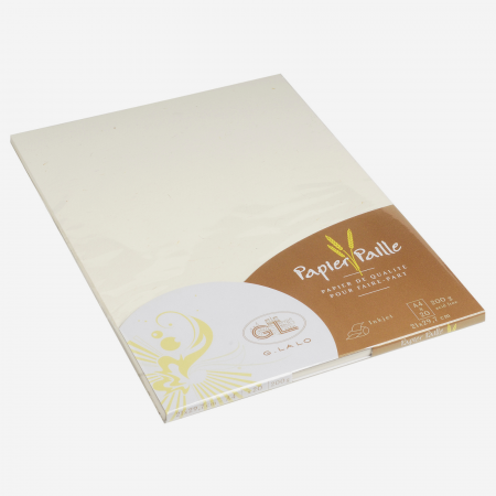 Hartie naturala din fan, cu insertii vegetale - Paille, 200 g, A4, Clairefontaine [1]