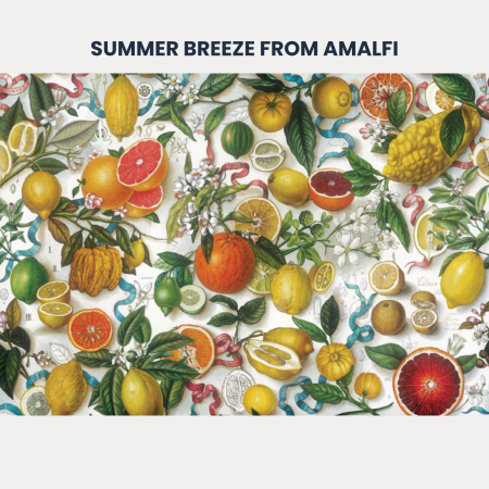 HARTIE DE AMBALAT - Hartie de ambalat cadouri Bomo Art, model  Summer Breeze from Amalfi, 70x100cm, 90g/mp