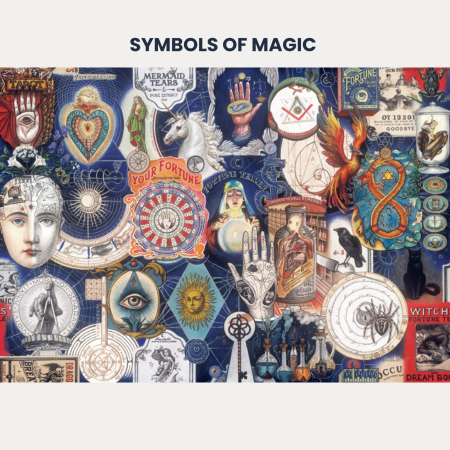 HARTIE DE AMBALAT - Hartie de ambalat cadouri Bomo Art, model Symbols of Magic, 70x100cm, 90g/mp