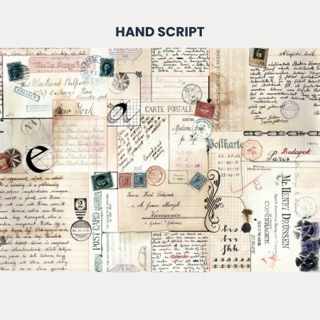 HARTIE DE AMBALAT - Hartie de ambalat cadouri Bomo Art, model Hand script, 70x100cm, 90g/mp