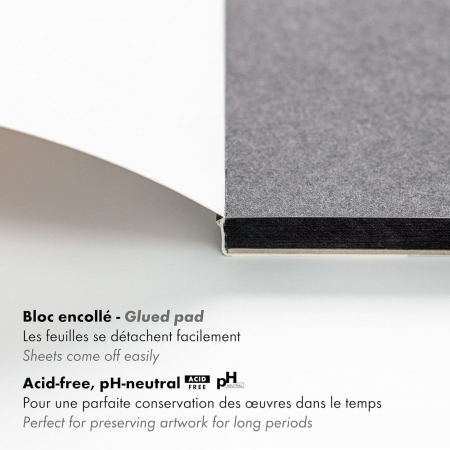 Hartie neagra texturata - Paint On Mix Media À grain 250g [1]