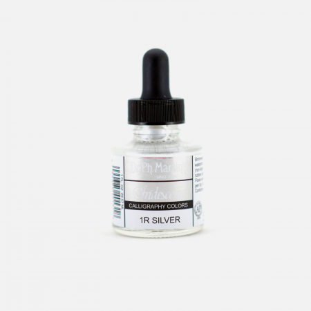 Dr. Ph. Martin's - Cerneala caligrafie argintie Iridiscent Silver (1R)