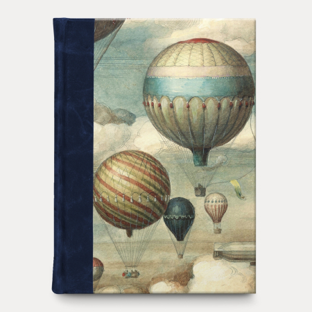 Bomo Art - Jurnal Bomo legat manual, model Baloons, cotor din piele, hartie ivory 90g/mp